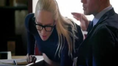 Big Boss And His Submissive Secretary AJ Applegate With Beautiful Body